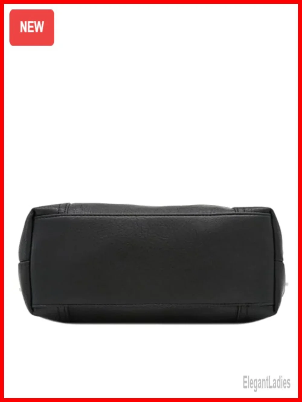 Hobo Shoulder Bag with Big Snap Hook Hardware Faux Leather